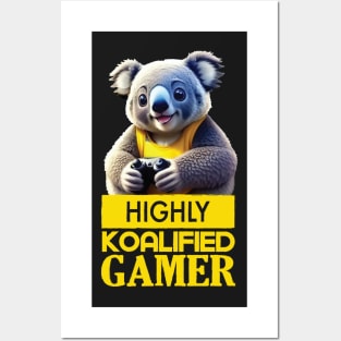 Just a Highly Koalified Gamer Koala 2 Posters and Art